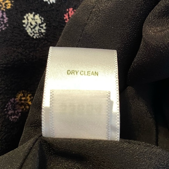 Garnet Hill Polka Dot V Neck 3/4 Length Sleeve Black Dress - Size 4 - Picture 6 of 13